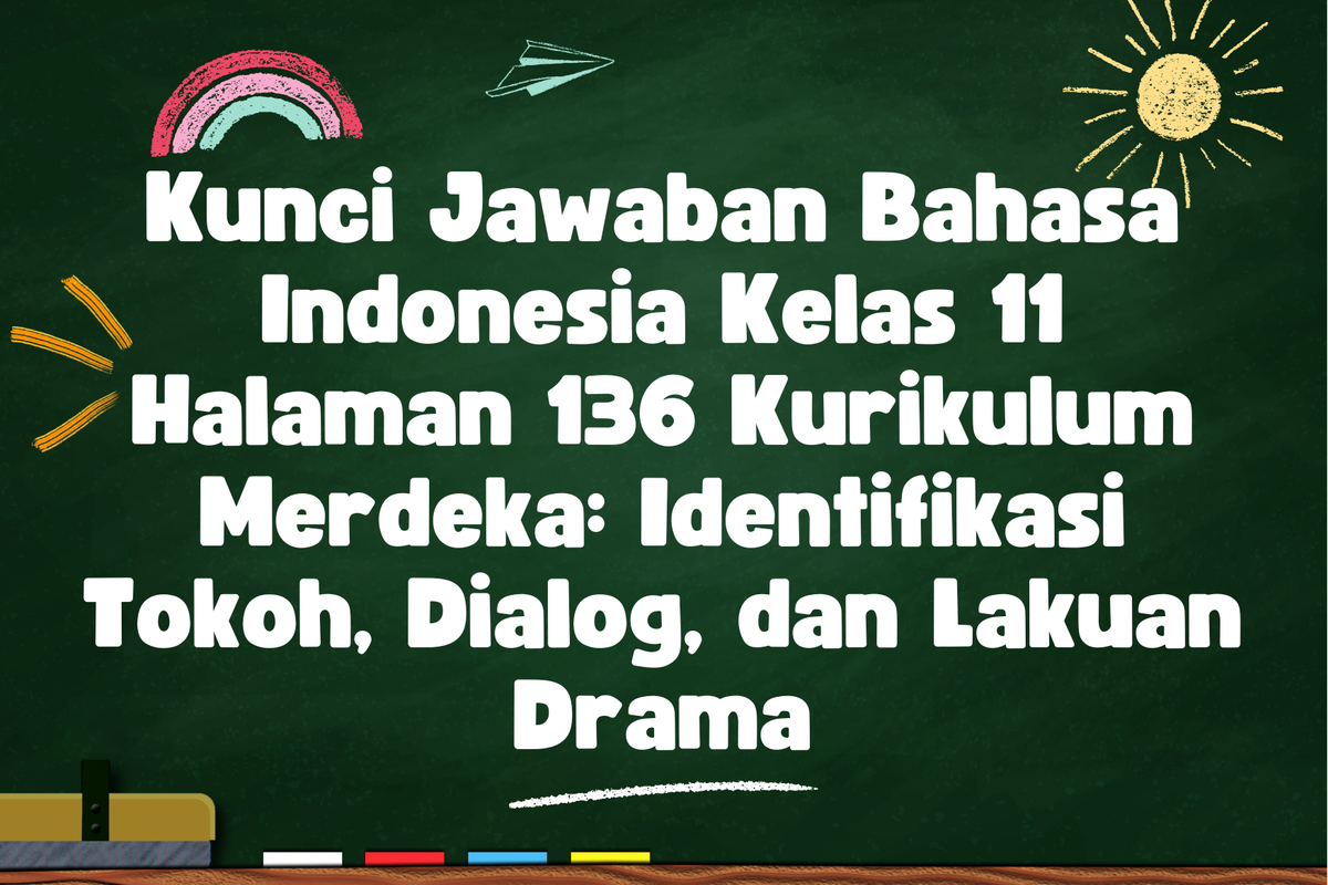 Ilustrasi Kunci Jawaban Bahasa Indonesia Kelas 11 Halaman 136 Kurikulum Merdeka: Identifikasi Tokoh, Dialog, dan Lakuan Drama