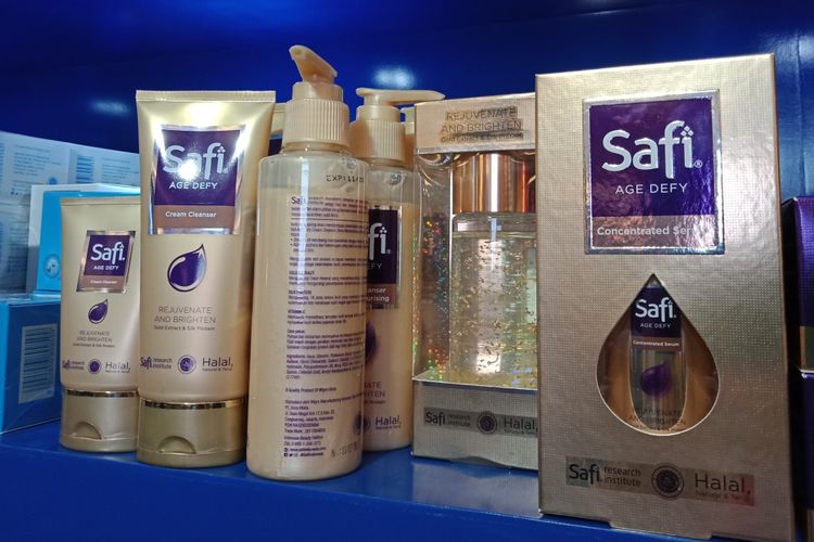 Contoh produk Safi, label kosmetik halal asal Malaysia, yang akan mulai dipasarkan di Indonesia.