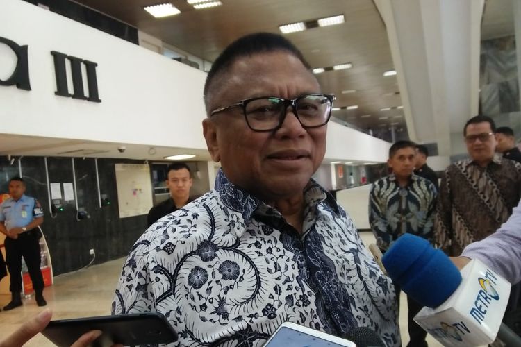 Ketua DPD RI Oesman Sapta Odang (OSO) di Kompleks Parlemen, Senayan, Jakarta, Kamis (15/8/2019).