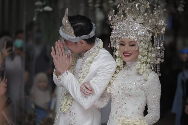 Dinda Hauw dan Rey Mbayang menggelar acara pernikahan di sebuah tempat di Jakarta, Jumat (10/7/2020).