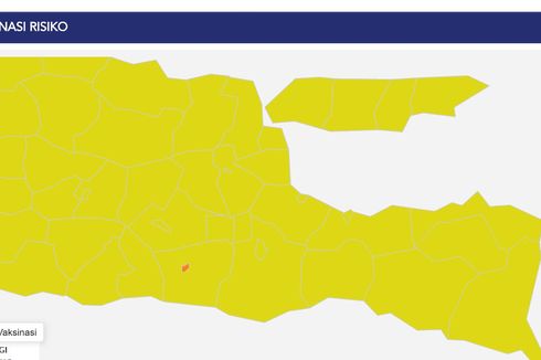 Semua Daerah di Jatim Berstatus Zona Kuning Covid-19, Kecuali Kota Ini