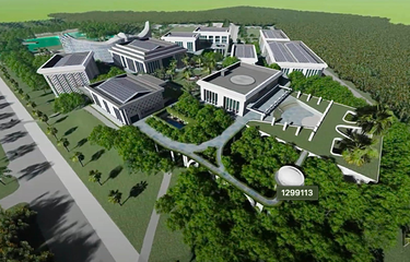 Pra-desain istana negara di ibu kota negara (IKN) baru, Kalimantan Timur, Karya Nyoman Nuarta.