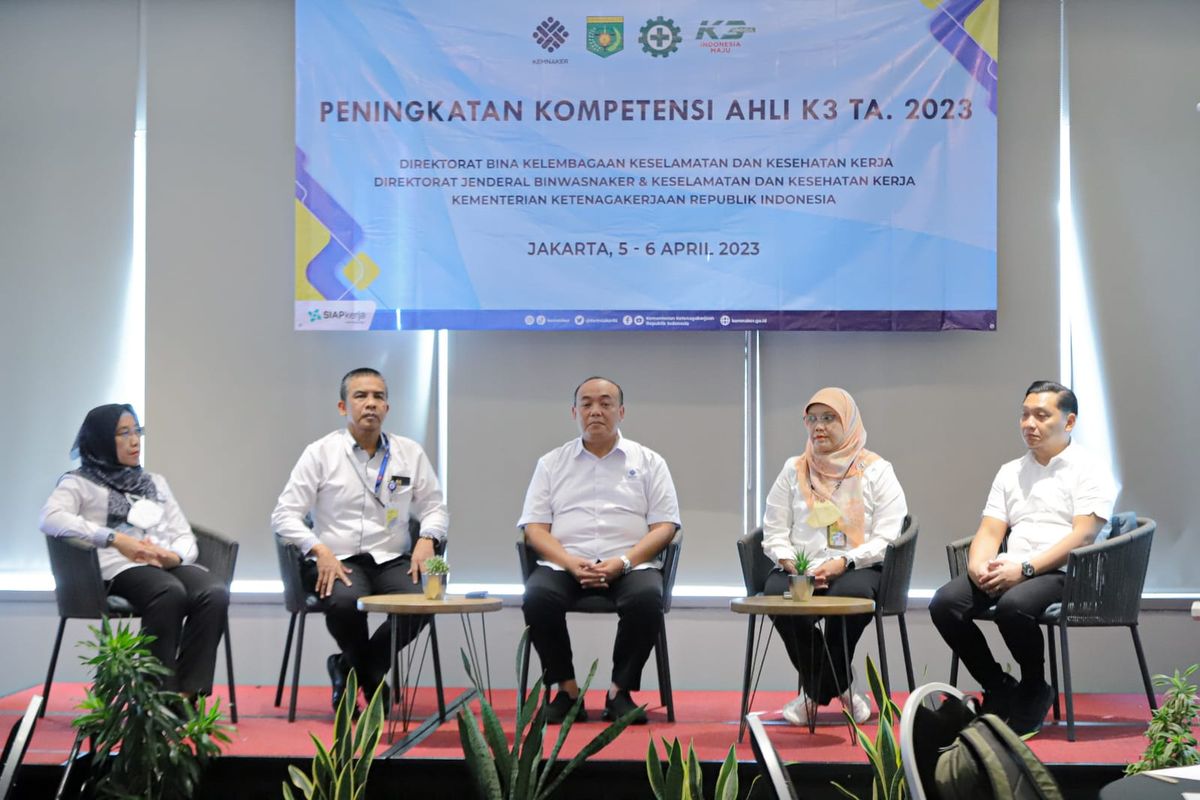 Kegiatan Peningkatan Kompetensi Ahli K3, Rabu (5/4/2023) hingga Kamis (6/4/2023).