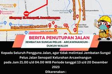 Ada Perbaikan, Jembatan Sungai Pelus Arcawinangun Purwokerto Ditutup Mulai Besok