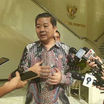 Ketum GAPMMI Adhi S Lukman di Kantor Wapres, Jakarta