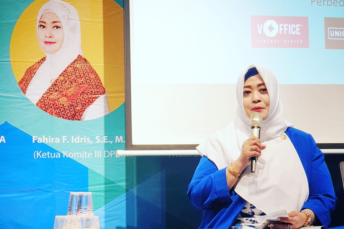 Anggota Dewan Perwakilan Daerah (DPD) RI Daerah Pemilihan (Dapil) Daerah Khusus Ibu Kota (DKI) Jakarta Fahira Idris dalam sebuah kesempatan.