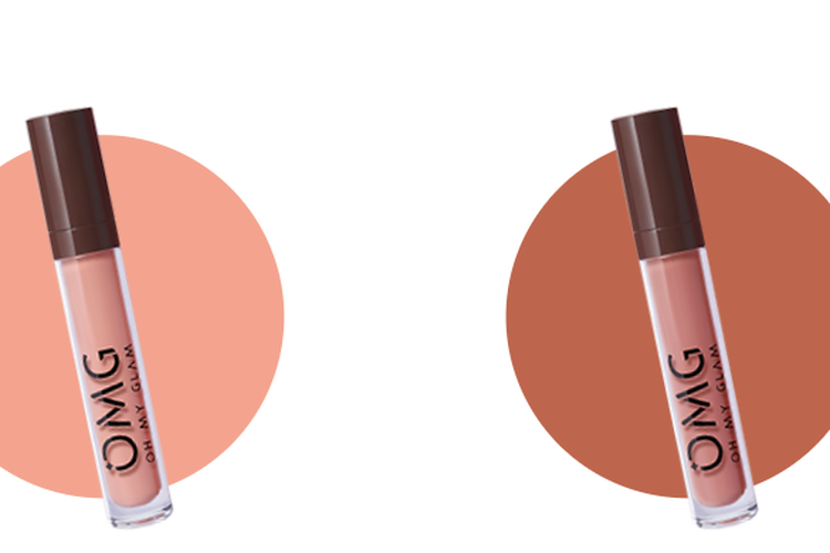 Lipstik warna nude dari OMG, rekomendasi lipstik murah Rp 20.000-an

