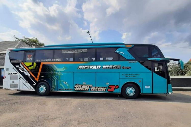 Salah satu bus AKAP baru PO Arsyad Niaga Trans