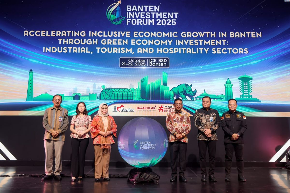 Gubernur Banten Andra Soni di Banten Investment Forum 2025 (BIF) yang berlangsung di ICE BSD pada 21?22 Oktober 2025.
