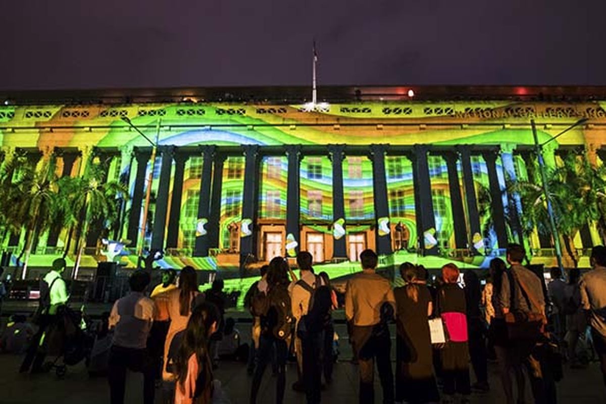 Caption: Suasana di National Gallery Singapore saat pembukaan acara Singapore Art Week 2019. (Dok. National Arts Council Singapore).