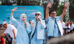 Senam Bareng Artis Ibu Kota dan Warga, Andra Soni Janjikan Sekolah Gratis serta Tidak Korupsi