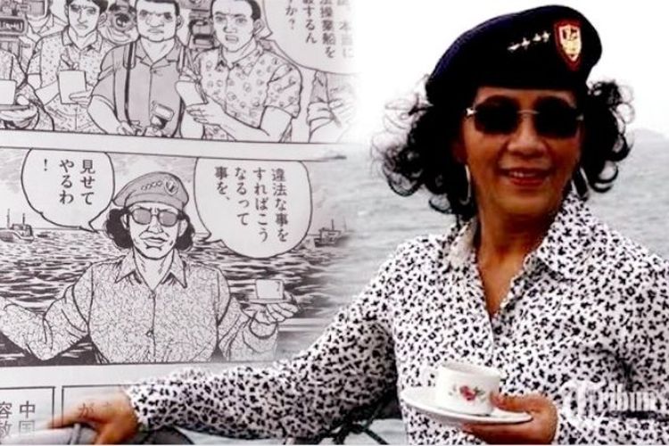 Wajah Susi Pudjiastuti dalam komik Jepang Golgo 13