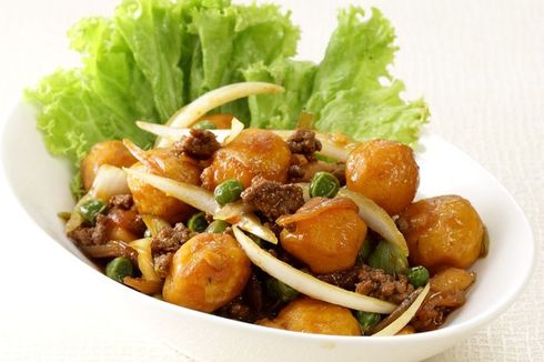 Resep Tumis Daging Cincang Kentang Mini, Makanan Sahur Anti Ribet