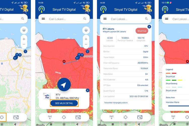 Cara cek jangkauan sinyal TV Digital lewat aplikasi SinyalTVDigital.