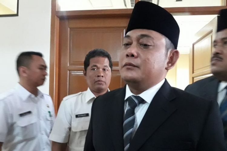 Wakil Bupati Bekasi Eka Supria Atmaja di Kantor DPRD Kabupaten Bekasi, Rabu (17/10/2018).