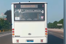 Video Bus Listrik Rakitan Karoseri Adiputro Uji Coba di Tol