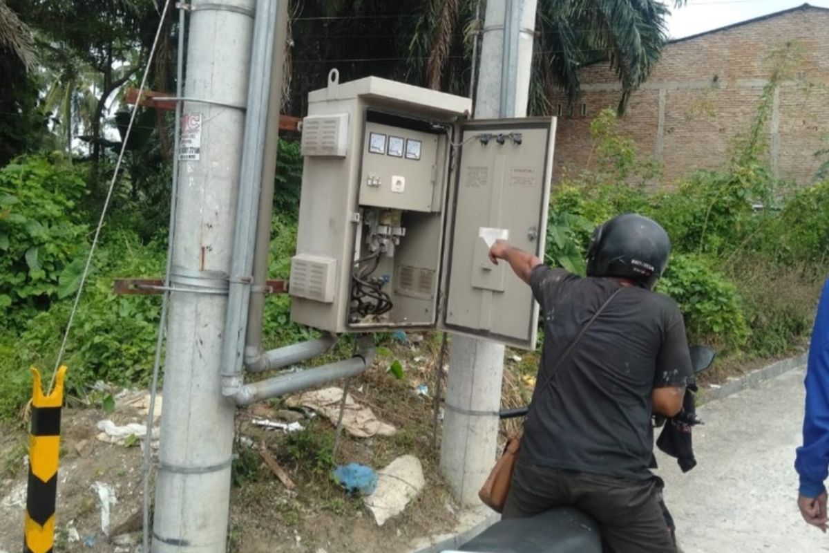 Salah satu lokasi Gardu PLN UP3 Pematangsiantar di Jalan Sibatu batu, Kota Pematangsiantar, Provinsi Sumatera Utara (Sumut), Jumat (26/4/2024).