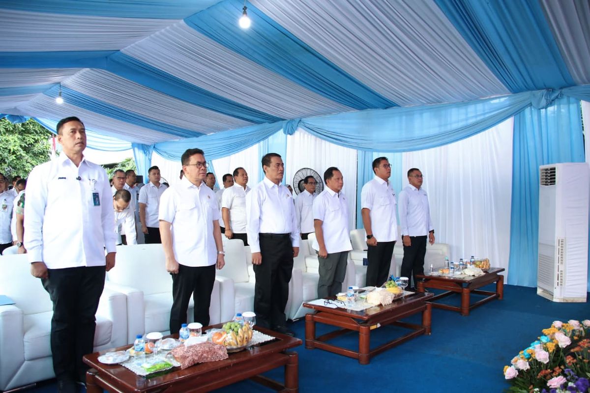 Menteri Pertanian (Mentan) Andi Amran Sulaiman dalam Gerakan Pangan Murah (GPM) yang dilaksanakan di Kantor Pusat Kementerian Pertanian (Kementan), Jakarta (30/08/2025).