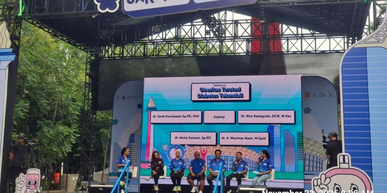 Acara talkshow pada kegiatan PESTA Jakarta Sehat yang diadakan oleh Novo Nordisk Indonesia bersama Pemprov DKI Jakarta  (23/11/2025).
