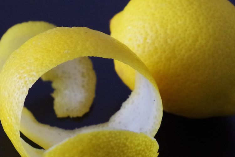 Ilustrasi kulit lemon. Kulit lemon memiliki banyak manfaat bagi tanaman, salah satunya membasmi hama kutu daun. 