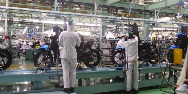 Pabrik sepeda motor Honda yang ada di Indonesia.