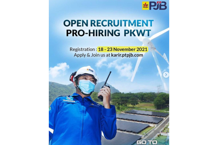 Anak perusahaan PT Perusahaan Listrik Negara (PLN), PT Pembangkitan Jawa-Bali (PJB) membuka lowongan kerja untuk beberapa posisi pada November 2021.
