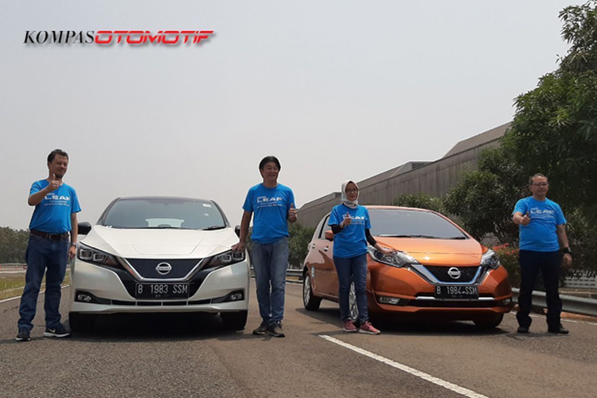 Nissan Leaf dan Note e-Power di Karawang, Jawa Barat