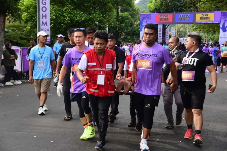 Gorontalo Half Marathon 2024, 1 Terluka dan 4 Pelari Dilarikan ke RS