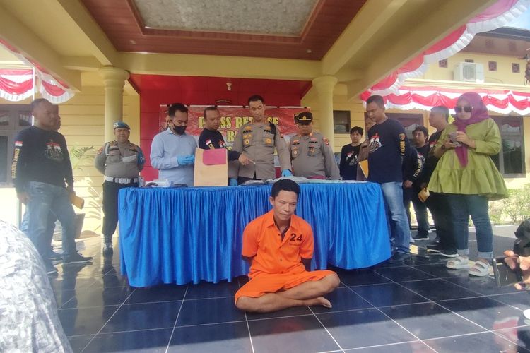 Masri pelaku perampokan dan pembunuhan terhadap tukang sayur di Ogan Ilir Sumatera Selatan dibekuk polisi