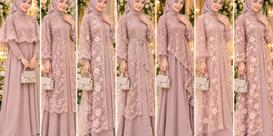 15 Model Outer Brokat untuk Gamis, Modern dan Anggun