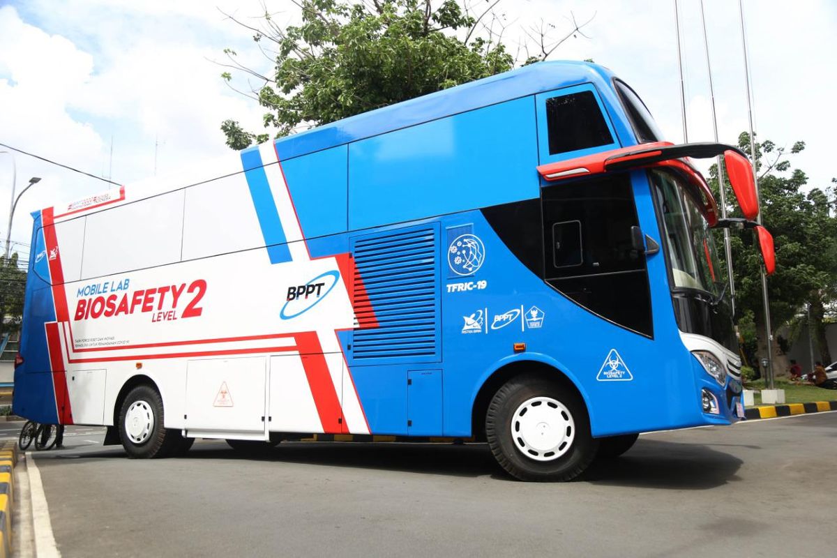 Mobile Laboratory Biosafety (MLB) Level 2 yang berada di Terminal 3 Bandara Soekarno-Hatta yang 