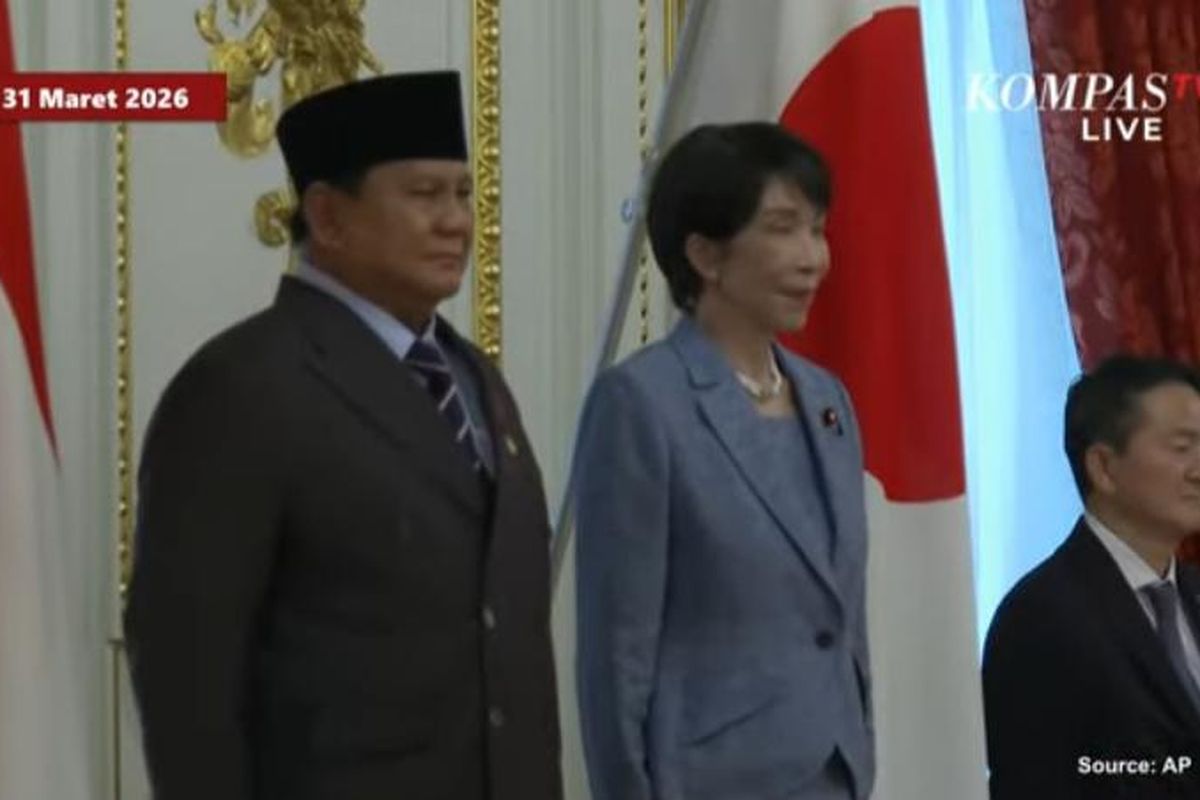 Presiden Prabowo Subianto bertemu dengan Perdana Menteri (PM) Jepang Sanae Takaichi di Akasaka Palace, Tokyo, Jepang, pada Senin (31/3/2026). Keduanya akan melangsungkan pertemuan bilateral untuk membahas kerja sama strategis. 