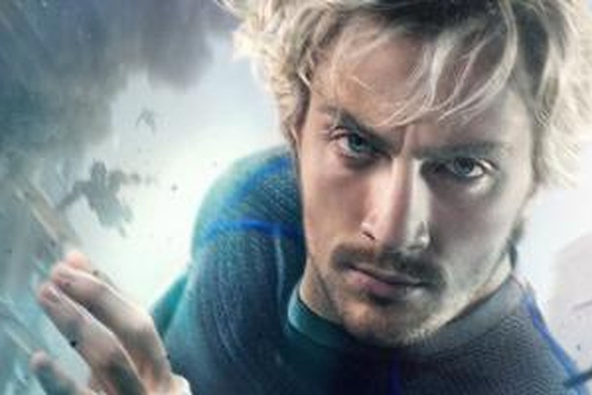 Aaron Taylor-Johnson berperan sebagai Quicksilver (Pietro Maximoff) dalam  Avengers: Age of Ultron.