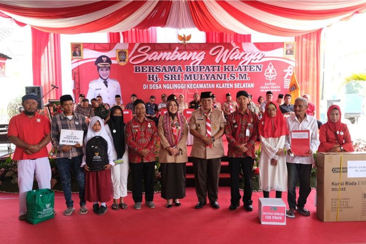 Bupati Klaten Sri Mulyani kembali menggelar program Sambang Warga Bupati Klaten.