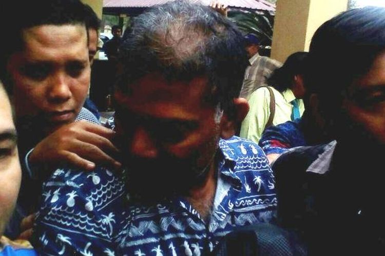 Siwaji Raja alias SR terduga otak pelaku pembunuhan Indra Gunawan alias Kuna saat diamankan, Kamis (26/1/2017)