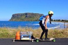 Meski Sedang Hamil, Wanita Ini Kelilingi Tasmania Naik 