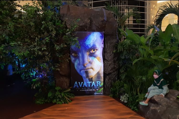 Suasana pengalaman dunia Pandora ala film Avatar di Senayan City, Jakarta, Kamis (15/12/2022).