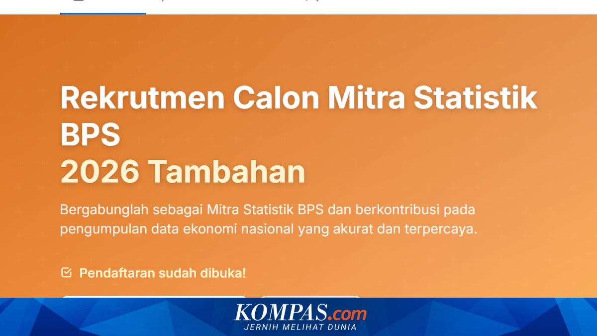 BPS Buka Rekrutmen Mitra Statistik 2026 untuk Sensus Ekonomi