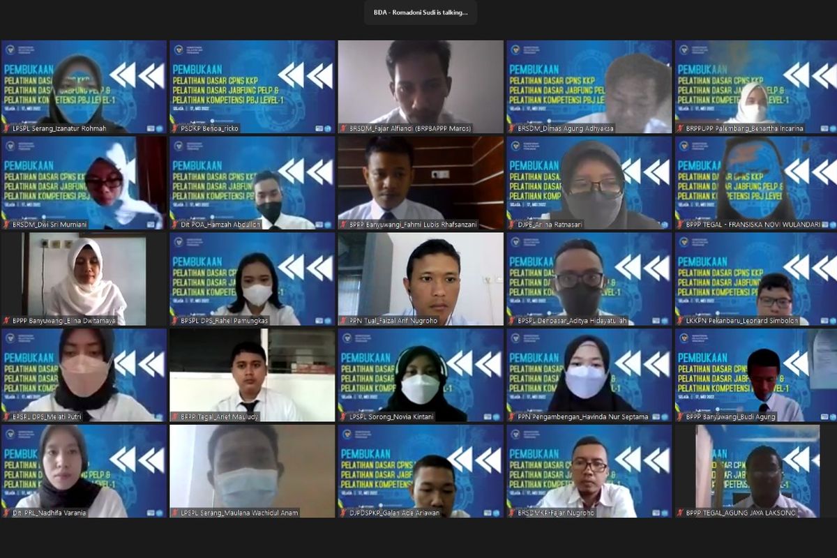 Kementerian KP melalui BRSDM menyelenggarakan beberapa pelatihan bagi aparatur sipil negara (ASN) pada Selasa (17/5/2022) hingga Sabtu (11/6/2022).