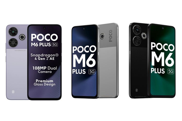 Poco M6 Plus ditawarkan dalam pilihan warna Misty Lavender, Ice Silver, dan Graphite Black. Adapun harga Poco M6 Plus di India adalah mulai 12.999 rupee (sekitar Rp 2,5 juta).
