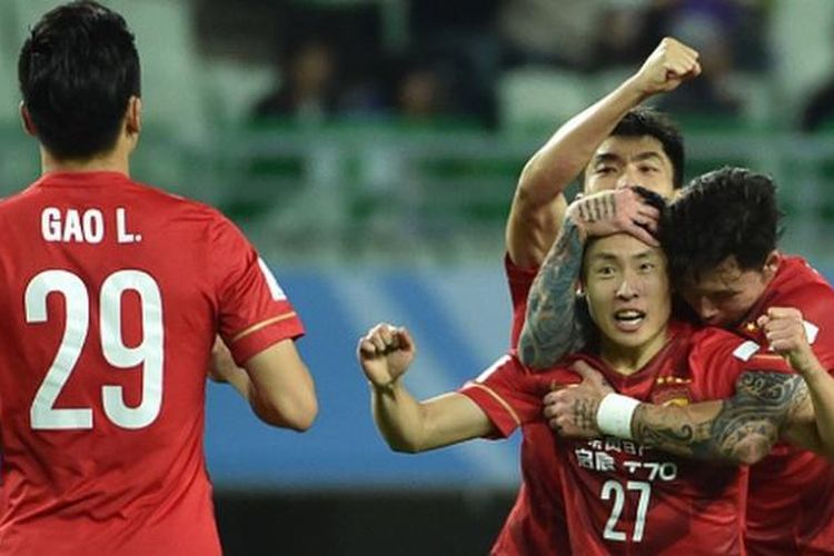 Guangzhou Evergrande melangkah ke semifinal Piala Dunia Antarklub setelah mengempaskan America, Minggu (13/12/2015). 