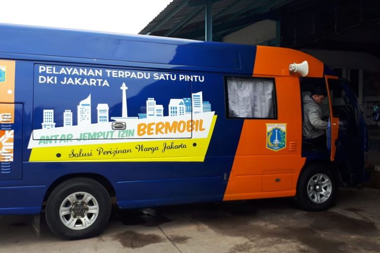 Mobil layanan perizinan keliling atau Mobile Service Unit (MSU) milik UP PTSP Jakarta Utara