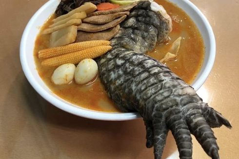 Restoran Taiwan Sajikan Menu Ramen Godzilla, Toppingnya Kaki Buaya