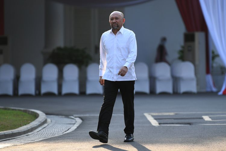 Mantan Koordinator Staf Khusus Presiden, Teten Masduki tiba di Kompleks Istana Kepresidenan di Jakarta, Selasa (22/10/2019). 