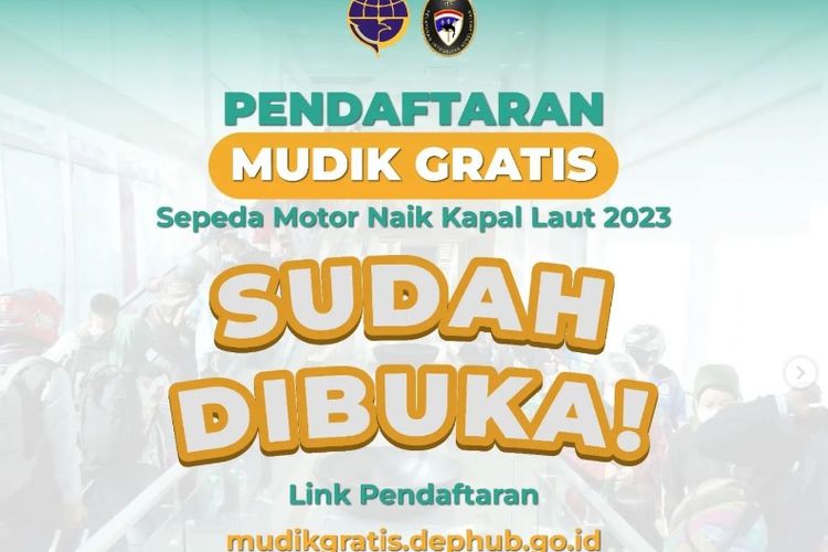 Persyaratan dan cara mendaftar mudik gratis 2023 untuk sepeda motor dengan kapal laut