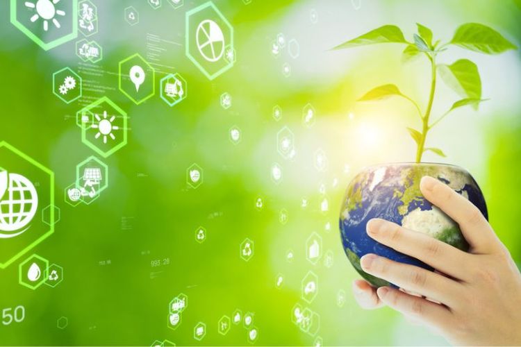 Ilustrasi netral karbon. 