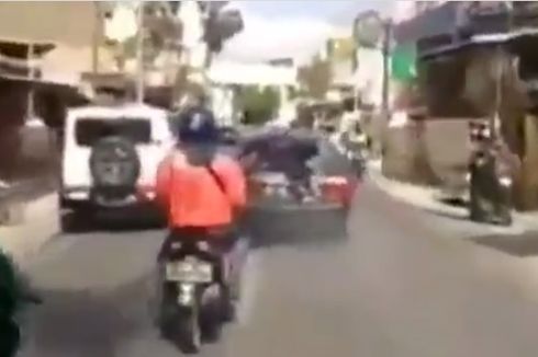 Kronologi Vios Seret Motor Sejauh 200 Meter, Pengemudinya Ternyata Wanita, Viral di Medsos