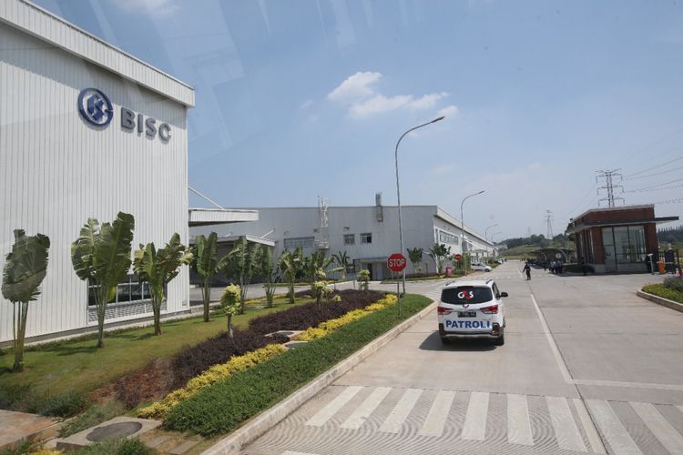 Supplier park yang berada di area pabrik Wuling Motors Indonesia di Cikarang, Bekasi, Jawa Barat.