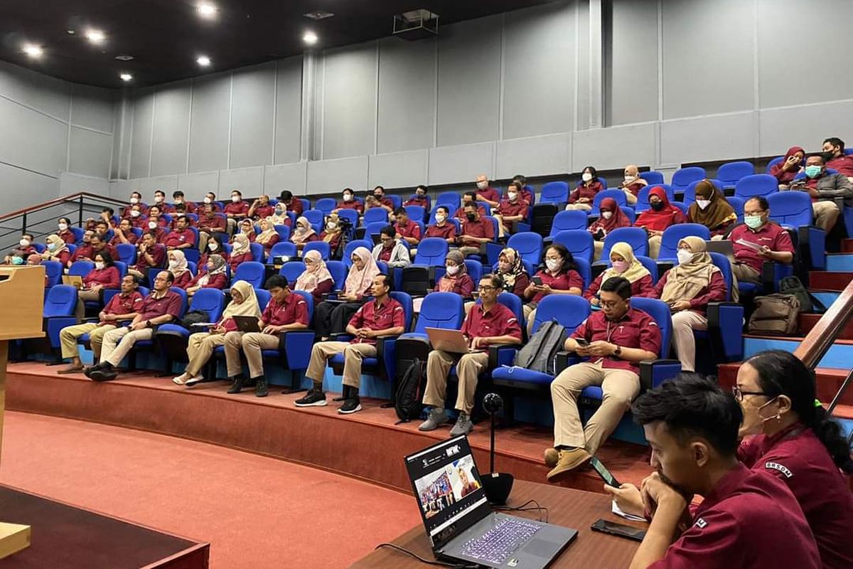 Sosialisasi Perpu Nomor 2 Tahun 2022 tentang Ciptaker secara hybrid di Kantor BRSDM Ancol, Jakarta Utara (Jakut).