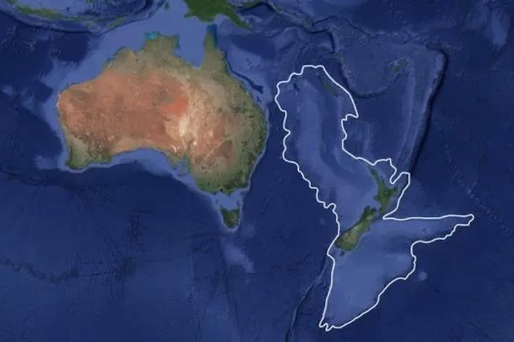 Zealandia mempunyai permukaan seluas 5 juta km persegi.